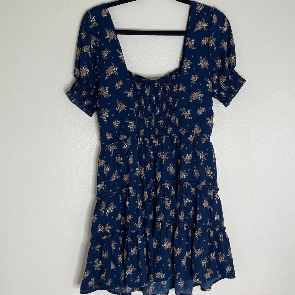 Trixxi Navy Floral Mini Dress - Picture 5 of 6